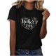 thumbnail image 1 of Blusas de Manga Corta para las Mujeres Imprimir Cuello Redondo, Camiseta Casual para Primavera Verano Diario, 1 of 4