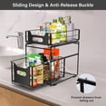 thumbnail image 3 of Under Sink Organizer for Cabinet,Metal Under Cabinet Organizers with Sliding Drawers, , Bathroom, Kitchen, Closets, Bedroom and Offices 2 Pack, 3 of 11