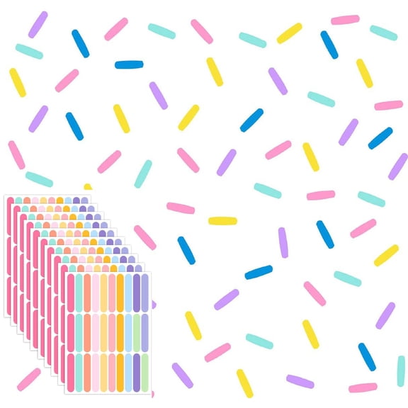 600 Pcs Confetti Wall Decals,Bexikou Removable Sprinkle Wall Stickers for Kids Bedroom, Nursery & Party Decor