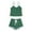 Green, variant on CLOISE Pajama Sets for Women 2 Piece Cozy Lace Cami Sleepwear Tops and Comfy Shorts Pjs Sets Comfort Solid Classic Night Clothes