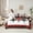 Red Black White, variant on jejeloiu Cartoon Christmas Tree Twin Bedding Sets 7-Piece,Pinkue Geometric Grid Bedding Comforter Set,Xmas Theme Sheet Sets,Microfiber Room Decor Reversible