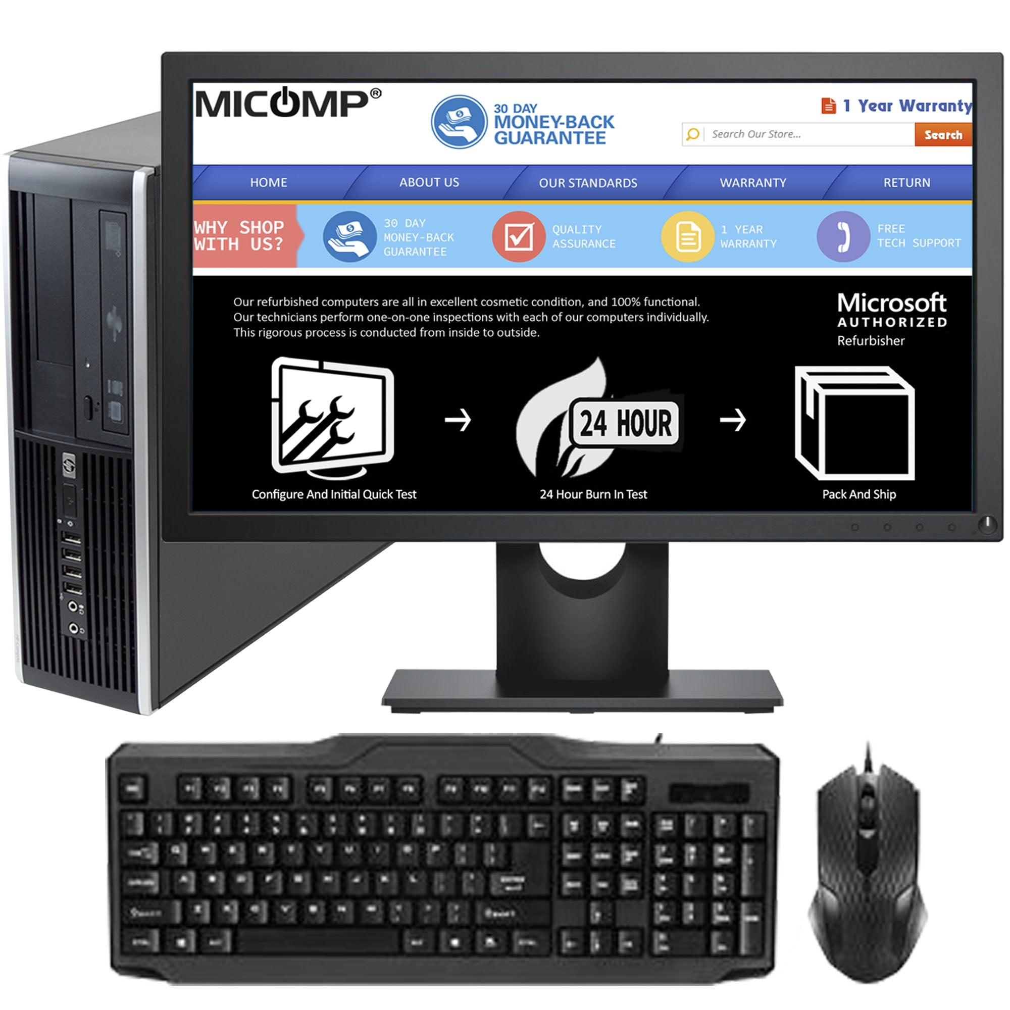 Refurbished Hp Desktop Computer SF Core I52400 3.10Ghz 16Gb New 120GB