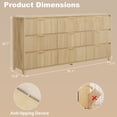 thumbnail image 7 of VNT Dresser, 9 Drawer Dresser for Bedroom, 55" Chest of Drawers with Anti-Tip Kit & Metal Handles for Living Room, Bedroom, Natural, 7 of 7