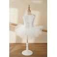 thumbnail image 2 of Zaldita Kids Girls Ballet Dance Tutu Dress Sequin Camisole Mesh Skirt Gymnastics Leotard Dancewear White 2-3, 2 of 6