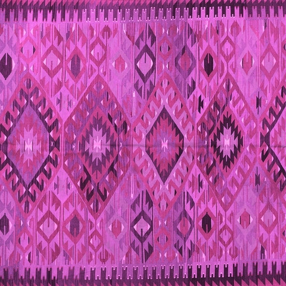 Ahgly Company Indoor Square Persian Pink Traditional Area Rugs, 5' Square