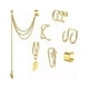 thumbnail image 1 of 7 Clips D Oreja Aretes Trepadore Aretes Largos Dorado, 1 of 5
