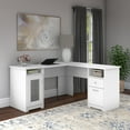 thumbnail image 2 of Bush Furniture Cabot 60" L Shaped Desk with Storage, White, 2 of 2