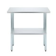 thumbnail image 2 of AmGood 14 in. x 36 in. Stainless Steel Table | Metal Utility Kitchen Prep Work Table | NSF, 2 of 9