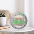 thumbnail image 2 of Reloj de pared LED 3D Reloj de pared digital Hogar Dormitorio Sala de estar Resplandor nocturno Ronda Decoración del hogar Reloj de pared Blanco verde Sunnimix Reloj de pared digital, 2 of 8