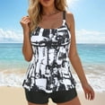 thumbnail image 2 of BOBOGOJP 2026 Tankini Swimsuits for Women, Two Piece Bathing Suits with Shorts, Modest Tank Top Swim Dress Black for Size 3XL, 2 of 9