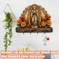 thumbnail image 5 of Wooden Virgin Mary Key Holder for Wall, Decorative Mary Artwork Key Rack with 4 Durable Hooks, Farmhouse Religious Home Decor for Entryway Storage and Everyday Key Organization, 5 of 7