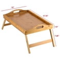 thumbnail image 3 of Homritus Bed Tray Table with Folding Legs and Breakfast Tray Bamboo Bed Table and Bed Tray with Legs, 3 of 8