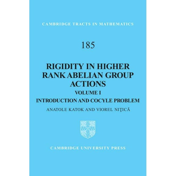 Cambridge Tracts in Mathematics Rigidity in Higher Rank Abelian Group Actions, Book 185, (Hardcover)