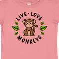 thumbnail image 4 of Inktastic Live Love Monkeys Boys or Girls Baby T-Shirt, 4 of 5