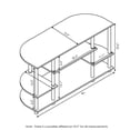 thumbnail image 2 of Mueble de TV Furinno JAYA, diseño simple, esquina, roble francés, gris, 2 of 5