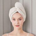 thumbnail image 4 of Quick Dry Hair Turban Cap for Women Thick High Elastic Soft Hair Drying Hat for Hotel, 4 of 5