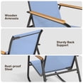 thumbnail image 4 of Noelse Patio Furniture Set, 4 Piece Textilene Conversation Set with 2 Rocking Chairs and Coffee Table, Perfect for Lawn, Garden, Poolside, Light Blue, 4 of 10