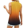 thumbnail image 4 of Womens Button Up Tank Tops, Sleeveless Shirts for Women Summer Fashion Loose Fit Ombre Tie Dye Notch V Neck Dressy Blouses, 4 of 6
