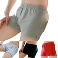 thumbnail image 4 of Men Breathable Comfy Cotton Boxer Briefs Shorts Solid Color Underpants Underwear, 4 of 6