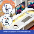 thumbnail image 4 of ModFusion 67” L-Shaped Computer Desk for Home Office with Monitor Stand, Power Outlets, LED Lights & File Drawer – White, 4 of 9