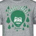 thumbnail image 2 of Teelocity Bob Ross Happy Trees Cartoon Graphic T-Shirt (Large - Standard Fit, Athletic Heather Green Art), 2 of 4