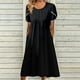 thumbnail image 1 of ICHUANYI Clearance Fashion Women Casual Sexy V-Neck Printing Summer Short Sleeve Pockets Dress(Black, XXL) ICHUANYI WER2023081005224, 1 of 6