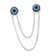 thumbnail image 4 of Trajes de Los Hombres Borla Cadenas Camisa Cuello Solapa Hebilla Broche - Plata Sunnimix Broche de cadena de cuello, 4 of 8