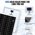 thumbnail image 5 of ECO-WORTHY Kit de conector SAE de panel solar fuera de la red de 25 vatios y 12 V: panel solar impermeable de 25 W + soporte de montaje ajustable + cable de conexión SAE + controlador de carga de 10 A, 5 of 5