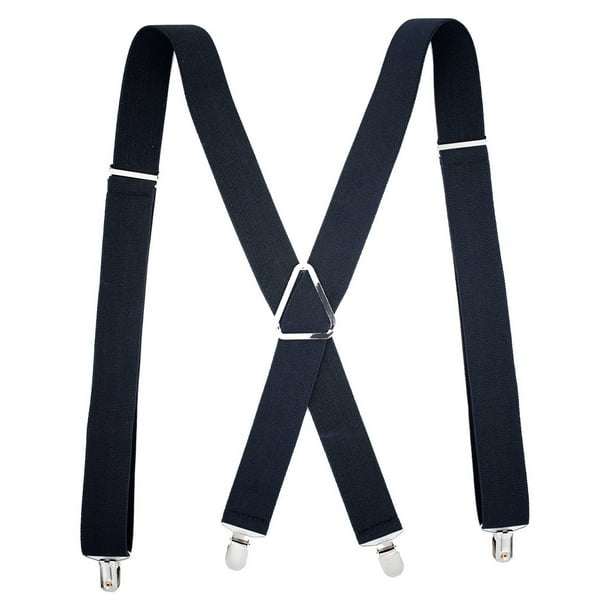 solacol Mens Suspenders with Clips Mens Suspenders XBack 3.5Cm Wide