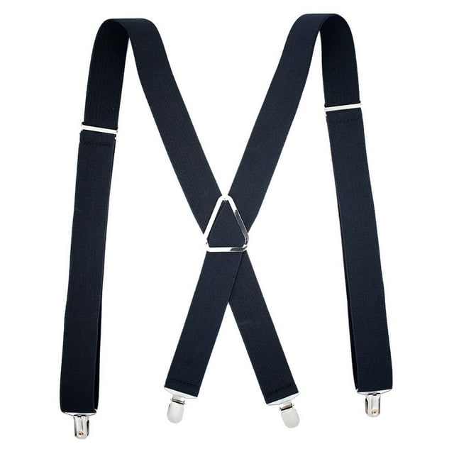 Bretelles pour Hommes XZNGL Dos en X 3,5 cm de Large Ajustables Unies Droites à Clip