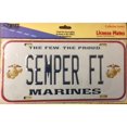 thumbnail image 1 of Semper FI Marines Metal License Plate, 1 of 1