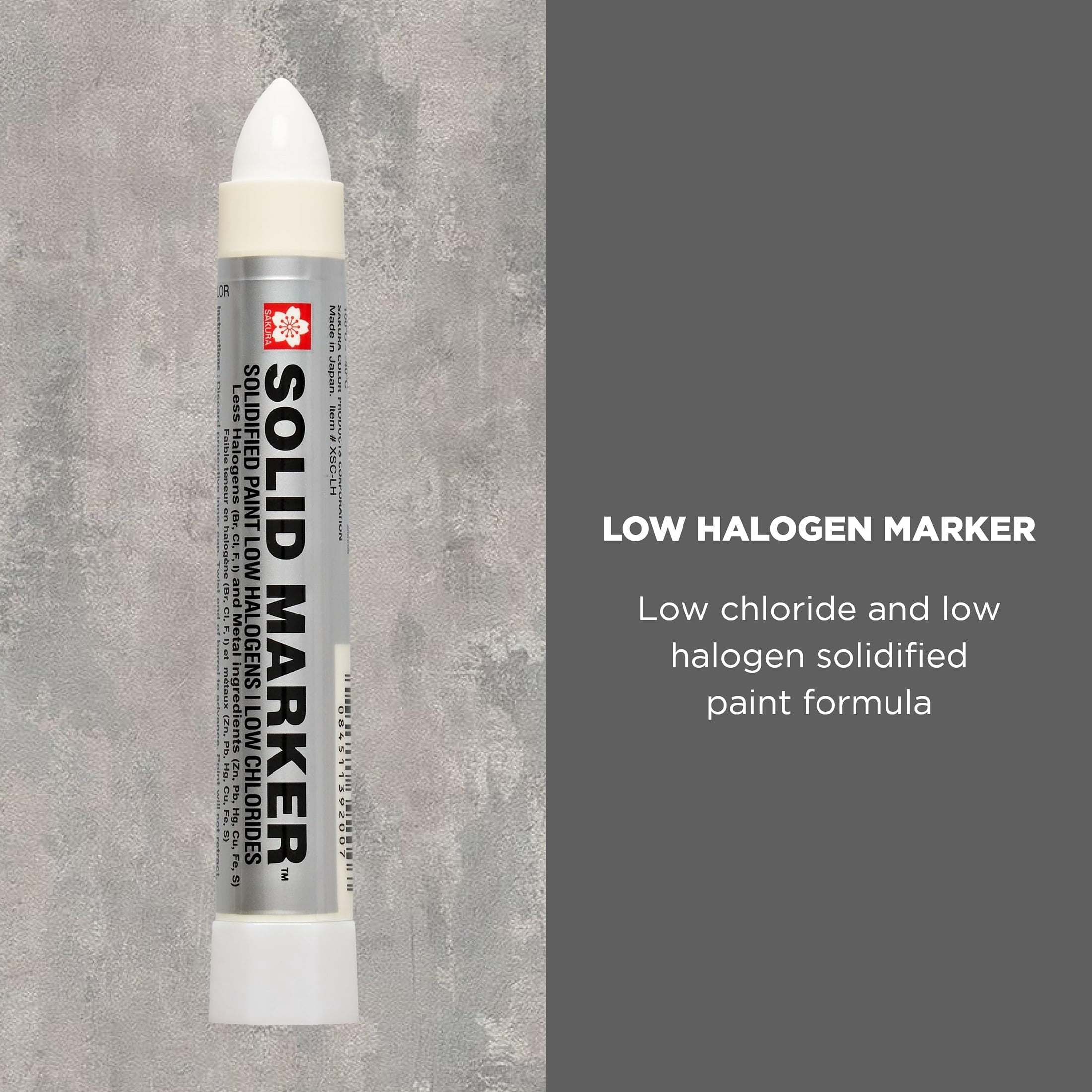 Sakura Low Halogen Solid Paint Markers with Twist Up Tip - Permanent Marker Pens - Marker for Steel and Metal - White Paint - 12 Pack