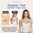 thumbnail image 6 of Dominique Annabel Strapless Lace Longline Bridal Bra #7749 - Plunge Front, Detachable Garters -Lingerie for Women, 6 of 6