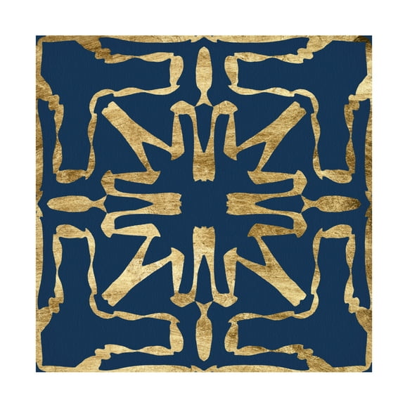 Trademark Fine Art Alonzo Saunders Motif on Blue VII Canvas Wall Art