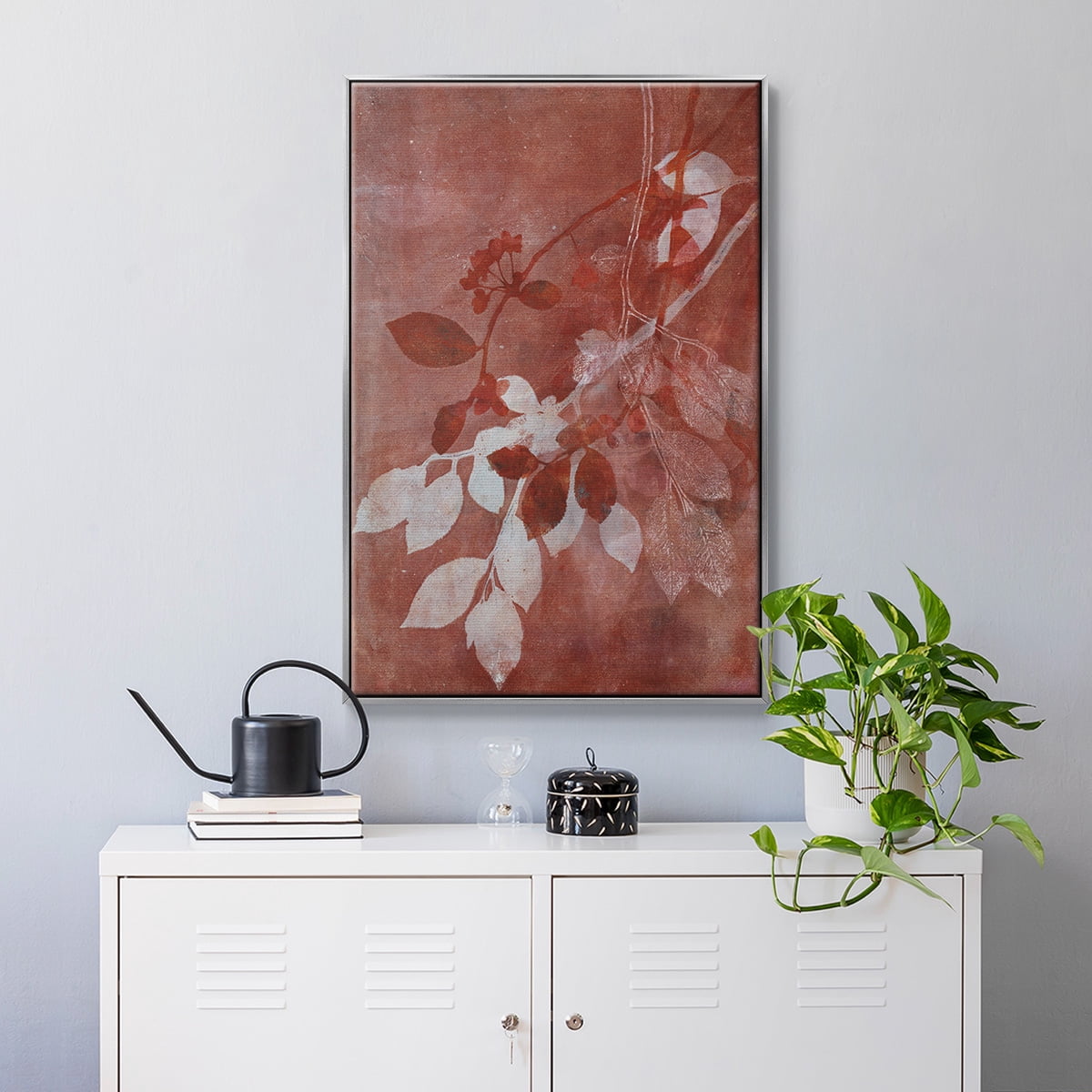 Branching Out XVI Framed Premium Gallery Wrapped Canvas - Ready to Hang - 27 x 41 - Silver Floating Frame
