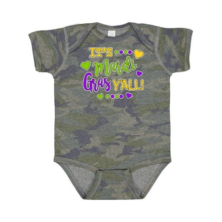 

Inktastic Its Mardi Gras Yall with Hearts Gift Baby Boy or Baby Girl Bodysuit