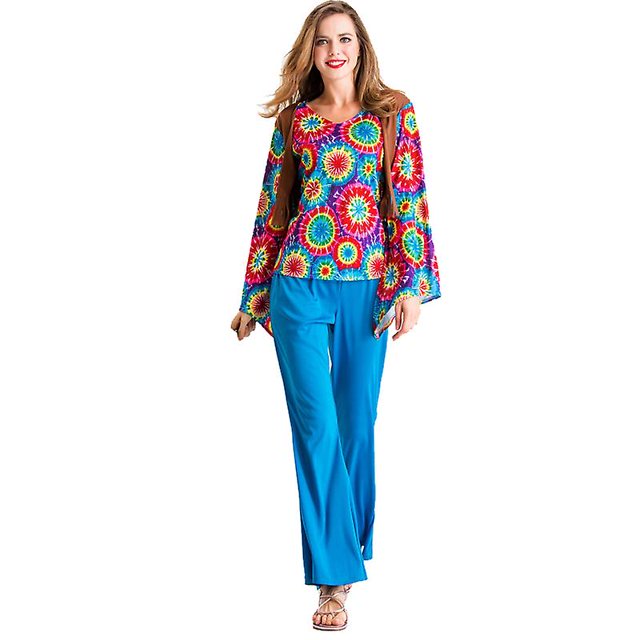 Disfraz de Rockabilly Hippy de los años 60 y 70 para parejas múltiples, disfraz bohemio gitano para discoteca, disfraz de carnaval, vestido de fiesta elegante para Halloween