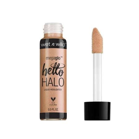 wet n wild MegaGlo Hello Halo Liquid Highlighter, Goddess (Best Product For Face Glow)