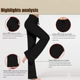 REALiKUN Waist Wide Leg Yoga Dress Pants for Women,Workout Running Flare Pants Casual Pants