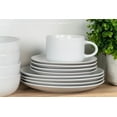 thumbnail image 4 of 10 Strawberry Street Wazee Matte 16 Pieces Coupe Dinnerware Set, White, 4 of 8