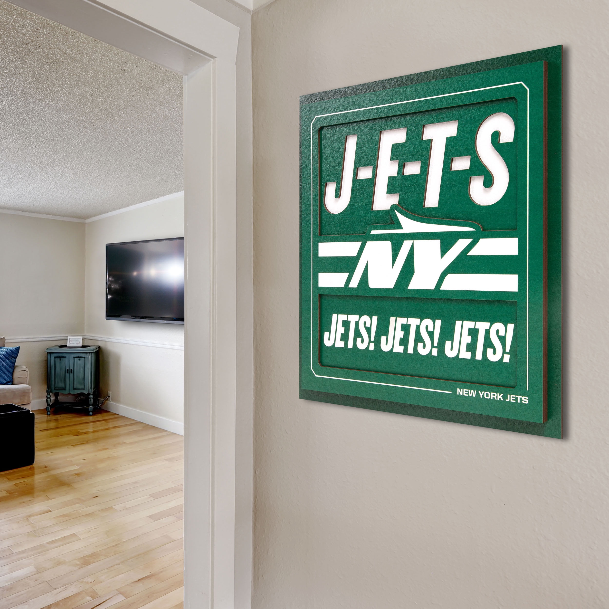 IDNA New York Jets 12" x 12" Slogan Series 3D Wall Art