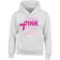 thumbnail image 2 of Unisex I Wear Pink For My Aunt Printed Design Hoodie Long sleeve Sweatshirt Soft and Comfy Hoodie, Lightweight Hoodie White X-Large, 2 of 3