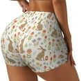 thumbnail image 2 of Wukai Happy Easter Print Pack Biker Shorts for Women Yoga Workout Gym Running Scrunch Active Shorts-Small, 2 of 8