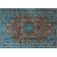 thumbnail image 1 of Ahgly Company Indoor Rectangle Medallion Light Blue Traditional Area Rugs, 3' x 5', 1 of 4