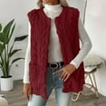 thumbnail image 2 of FAIWAD Womens Long Fleece Vest Sleeveless Fall Winter Warm Textured Outerwear with Pockets Trendy Casual Fuzzy Jacket, 2 of 9