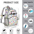 thumbnail image 6 of White Dog Paw Footprint Backpack for School,Cute School Bag,Schoolbag with Adjustable Shoulder Straps & Padded Back,15.25"x11.5"x5.25", 6 of 6
