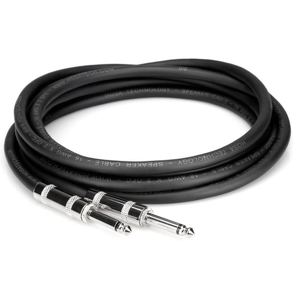 Hosa Technology 1/4" TS Male to 1/4" TS Male Phone Speaker Cable, 30'