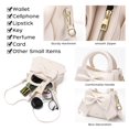 thumbnail image 3 of Bandolera CHERUTY Small de piel vegana con nudo en lazo, color beige, 3 of 7