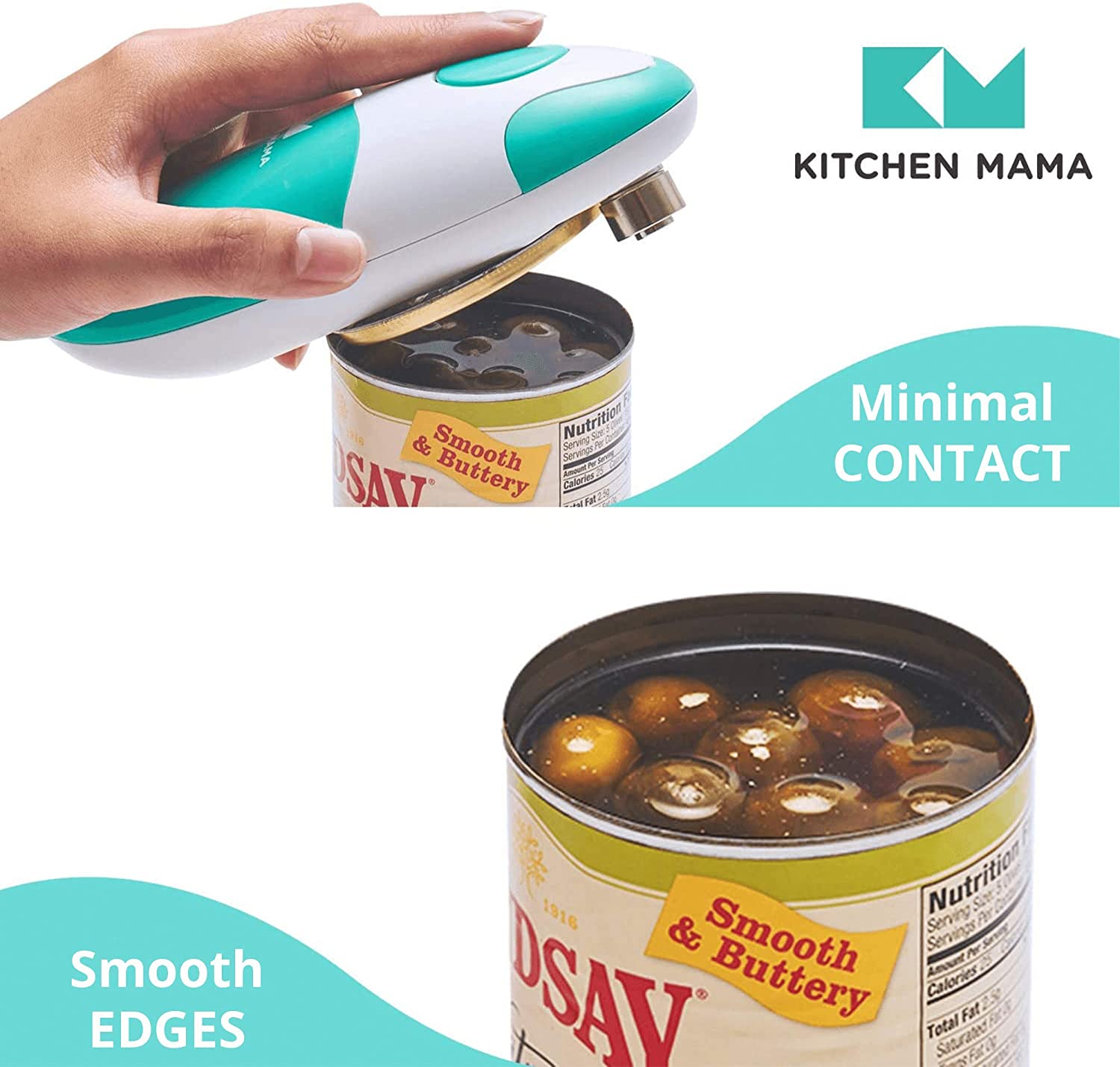 Kitchen Mama Auto Electric Can Opener, Teal photo 2