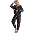 thumbnail image 4 of DAKIMOE Womens Pajamas Sets Velvet Long Sleeve Tops and Long Pants Soft Comfy Flannel Lounge Sets 2 Piece Pajama with Pockets Loungewear Nightwear Pjs Sleepwear Outfits for Women S-XXL, 4 of 8